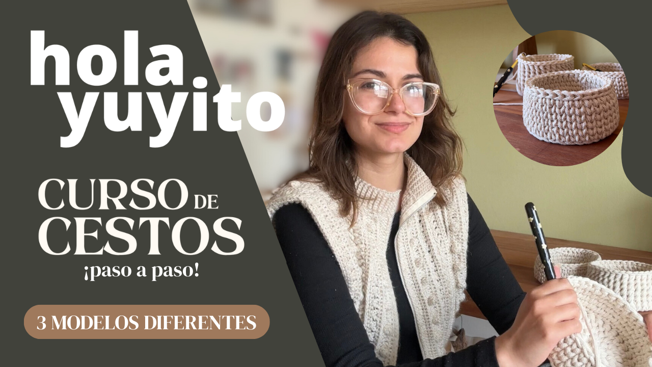 ¡Aprende a tejer cestas a crochet desde cero! Tres versiones | Apto para principiantes